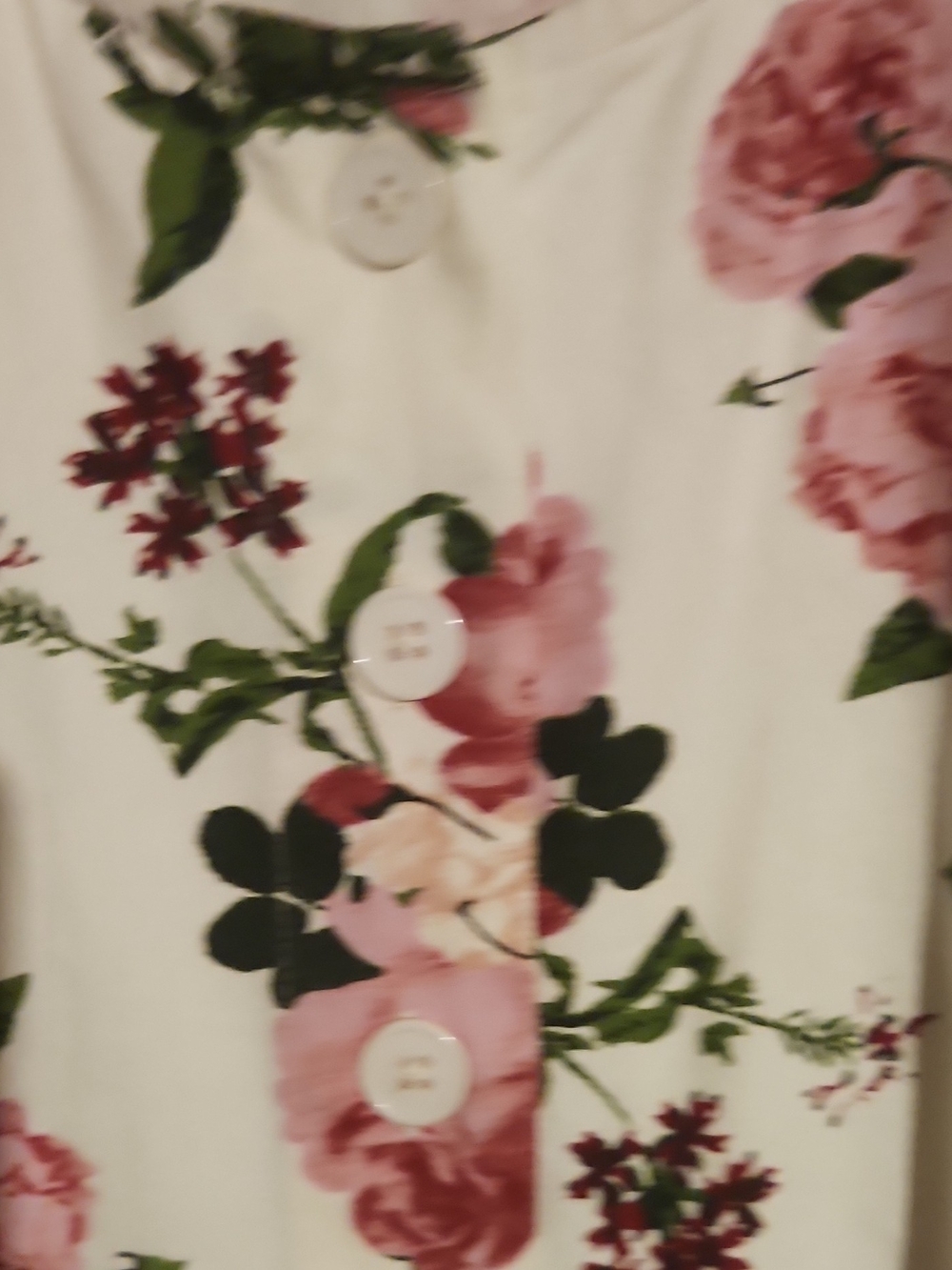White Midi Dress with Pink Floral Print - Picture 4 of 5